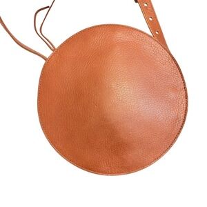Madewell circle round brown leather crossbody bag